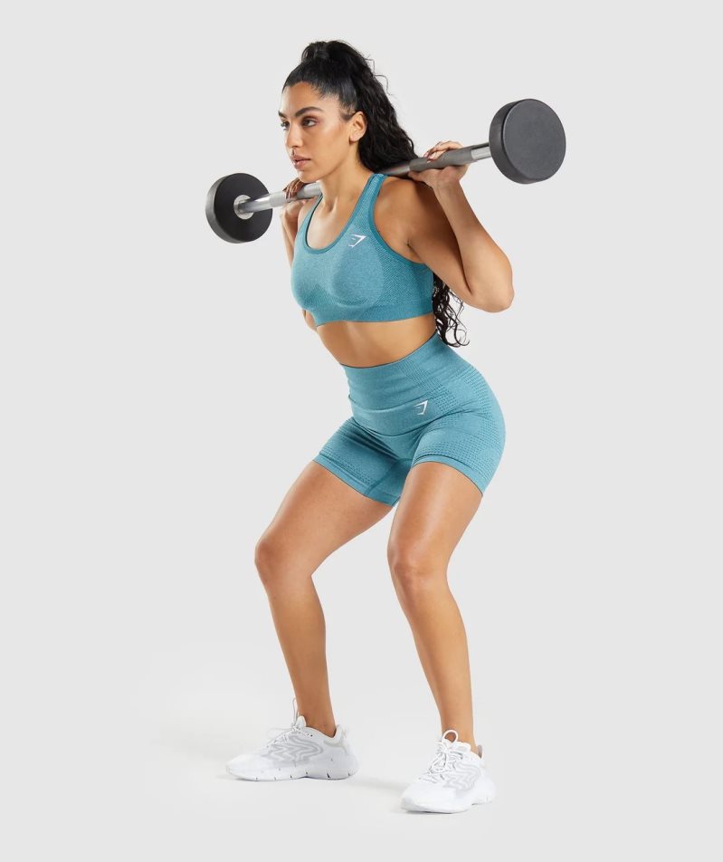 Women's Gymshark Vital Seamless 2.0 Sports Bra Turquoise | CA 1NA357